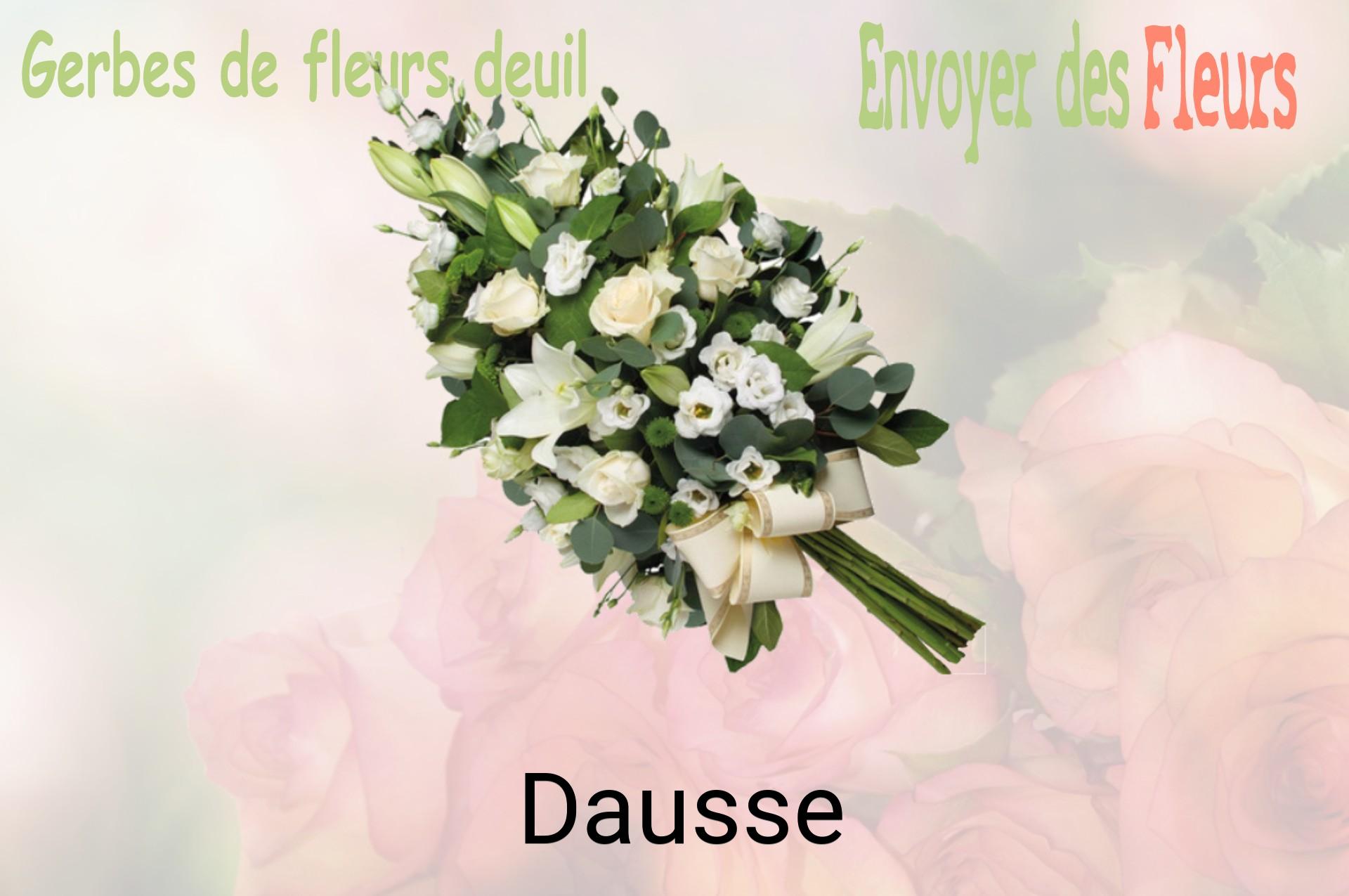 Gerbe de fleurs de deuil livrée à Dausse